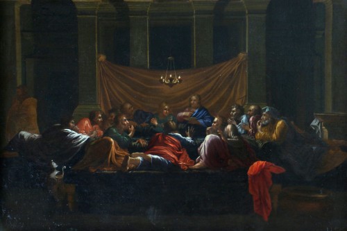 Paintings & Drawings  - Nicolas Poussin (1594; 1665) After. The Last Supper, from the 17th century