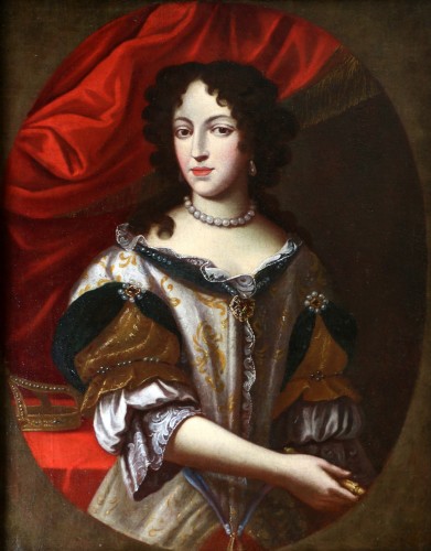 Jan Tricius (1620 -1698) Portrait of Maria Casimir (future queen of Poland) - Paintings & Drawings Style Louis XIV