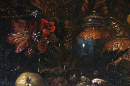 xStill life with carpet, ewer, attributed to Francesco Maltese (1611-1660) - Louis XIII