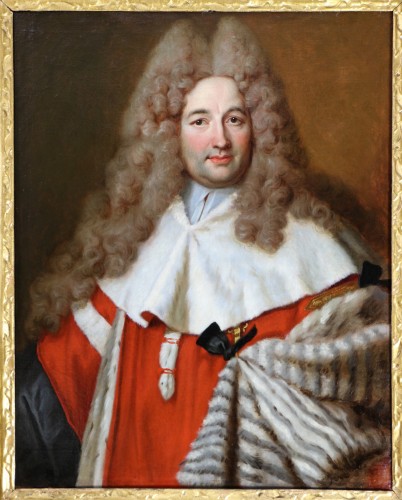 Portrait présumé d’Antoine Portail, atelier de Nicolas de Largillière (1656-1746) - Tableaux et dessins Style Louis XV