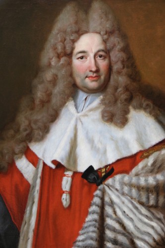 Tableaux et dessins Tableaux XVIIIe siècle - Portrait présumé d’Antoine Portail, atelier de Nicolas de Largillière (1656-1746)