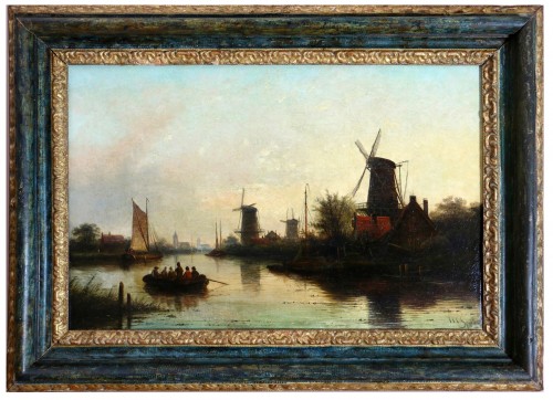 Jacob Jan Coenraad Spöhler (1837, 1923). Paysage hollandais