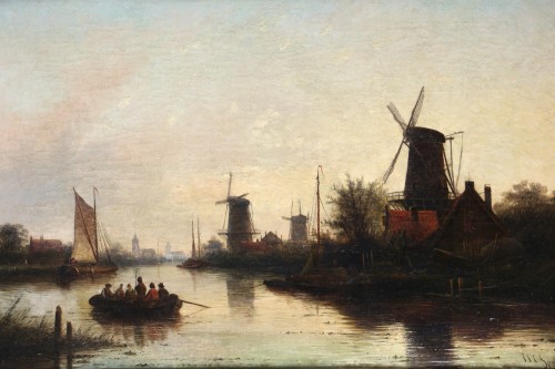 Jacob Jan Coenraad Spöhler (1837, 1923). Dutch landscape - Paintings & Drawings Style Napoléon III