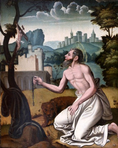 Saint Jérôme vers 1520-1530 -  Attribué à Simon de Châlons (1500-1561) - Tableaux et dessins Style Renaissance