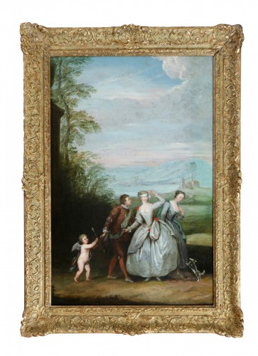 Gallant scene - Attributed to Philippe Mercier (1689-1760)