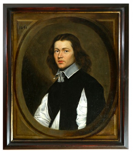 Portrait d’un jeune homme daté 1651, attribué à Bartholomeus van der Helst (1613-1670) 