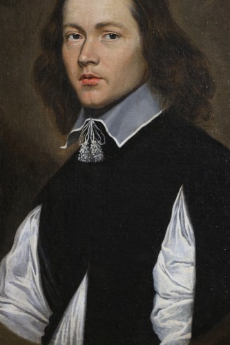 Tableaux et dessins Tableaux XVIIe siècle - Portrait d’un jeune homme daté 1651, attribué à Bartholomeus van der Helst (1613-1670) 