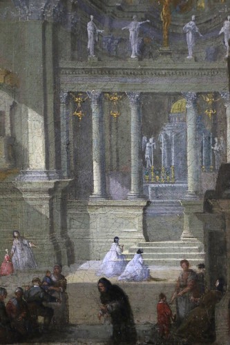 Intérieur d’église - Monogrammé attribué à Pietro Bellotti (1725-1804)  - Galerie PhC