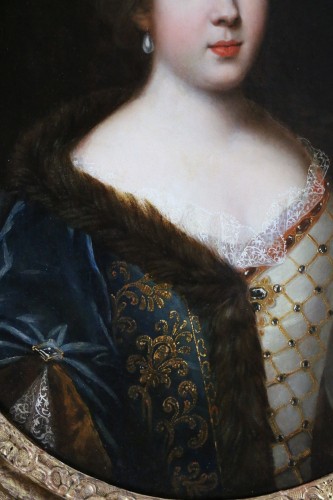 Portrait de Marie Anne de Bourbon, attribué à François de Troy (1645 ; 1730) - Tableaux et dessins Style Louis XIV