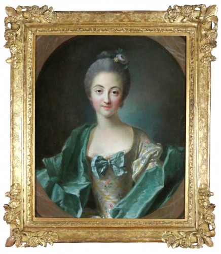 Portrait d’une dame de qualité vers 1740 attribué à Louis Tocqué (1696-1772)