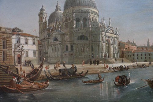 Venise, le grand canal et la basilique della Salute, Ecole italienne vers 1800 - Galerie PhC
