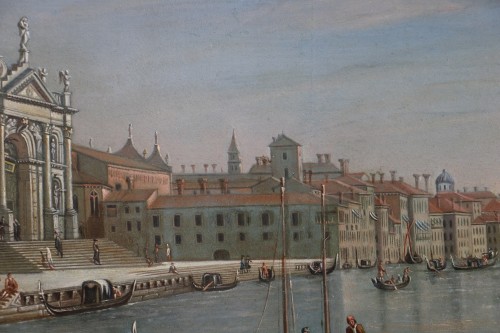 Antiquités - Venise, le grand canal et la basilique della Salute, Ecole italienne vers 1800