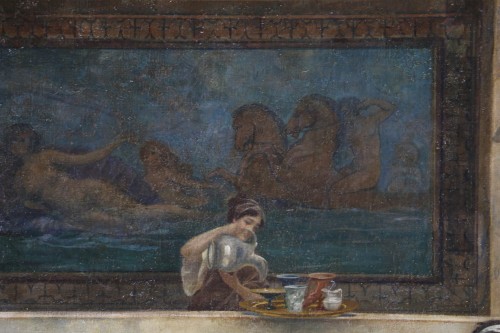 Antiquités - Emilio Vasarri (1826 -1928) - Pompéi, un après-midi aux thermes.