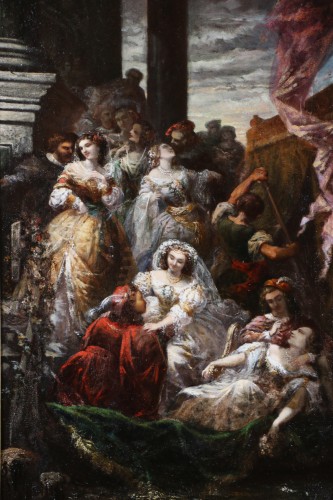 French School, Circle Of Eugène Isabey, Venetian Festivals.  - Paintings & Drawings Style Napoléon III