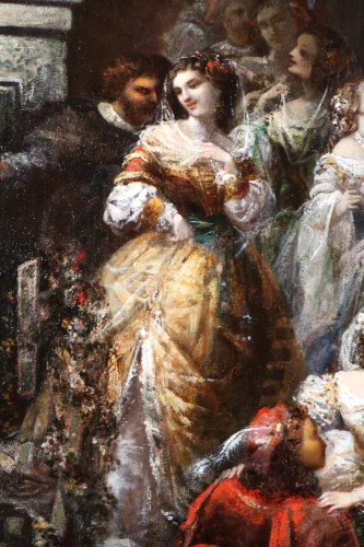 Antiquités - French School, Circle Of Eugène Isabey, Venetian Festivals. 
