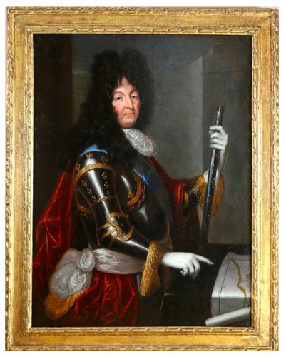 Henri Testelin le jeune (1616-1695) Grand portrait officiel de Louis XIV vers 1680