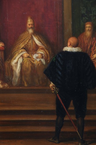 XIXe siècle - Joseph-nicolas Robert-fleury (1797-1890) Le Doge Grimani reçoit l'Ambassadeur