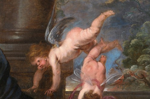 Louis XIII - Le repos de la sainte famille, attribué à Jan van den Hoecke (1611 – 1651)