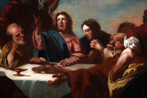 Tableaux et dessins Tableaux XVIIe siècle - Charles de la Fosse (1636 -1716) Jésus faisant la Cène