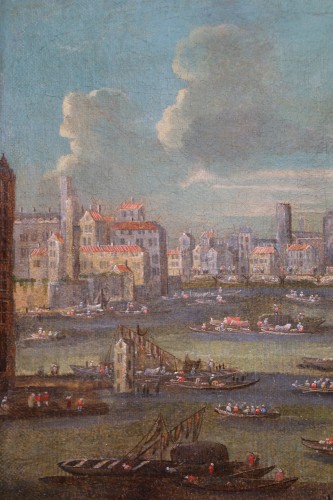 Tableaux et dessins Tableaux XVIIe siècle - Scène portuaire animée, attribué à Peter II Casteel (1650 ; 1701)