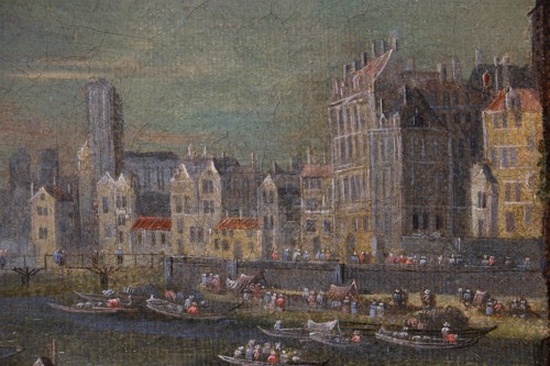 Antiquités - Scène portuaire animée, attribué à Peter II Casteel (1650 ; 1701)