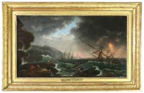 Joseph Vernet (1714-1789) and workshop, Marine,  large shipwreck scene  