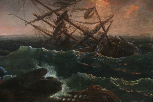 18th century - Joseph Vernet (1714-1789) and workshop, Marine,  large shipwreck scene  