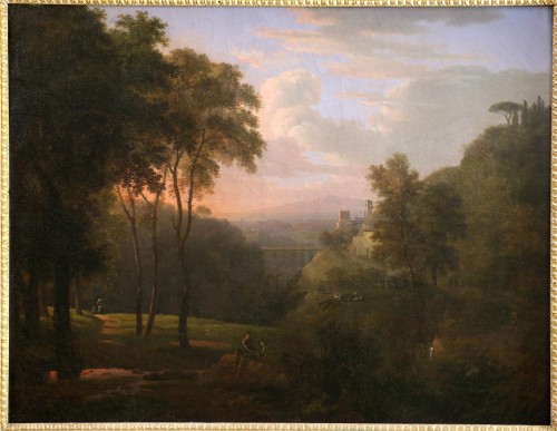 Roman countryside, attributed to Nicolas-Didier Boguet (1755-1839) - Paintings & Drawings Style Directoire