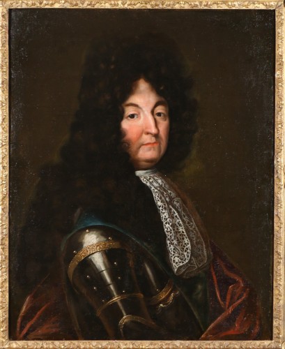 Portrait de Louis XIV, atelier d’Henri Testelin le jeune (1616-1695) - Tableaux et dessins Style Louis XIV