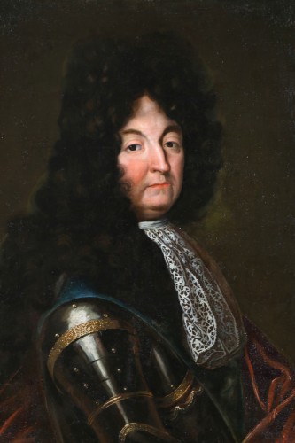 Tableaux et dessins Tableaux XVIIe siècle - Portrait de Louis XIV, atelier d’Henri Testelin le jeune (1616-1695)