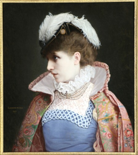Portrait de Sarah Bernhardt (1844-1923) costumée en Dona Sol dans Hernani. - Tableaux et dessins Style 
