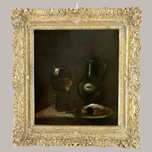 Nature morte au Romer, attribué à Hans van Sant (Actif à Haarlem entre 1630 et 1653)  - Tableaux et dessins Style Louis XIII
