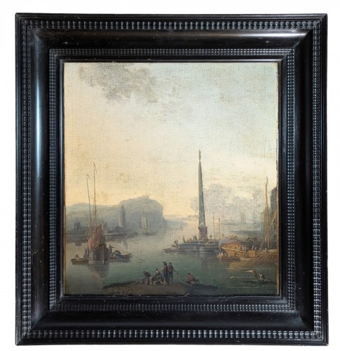 Maritime Capriccio, attributed to Adriaen Manglard (1695-1760) 