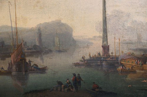 Maritime Capriccio, attributed to Adriaen Manglard (1695-1760)  - Paintings & Drawings Style Louis XIV
