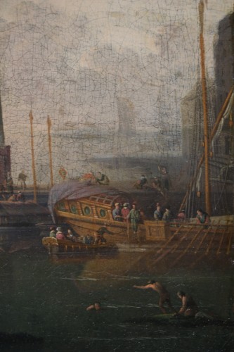 18th century - Maritime Capriccio, attributed to Adriaen Manglard (1695-1760) 