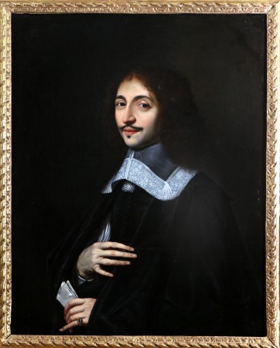 Philippe de Champaigne (1602-1674) atelier. Portrait présumé de Noel Bullion. - Tableaux et dessins Style Louis XIII