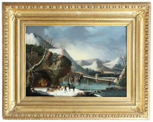  Lively winter landscape, attributed to César Van Loo (1743-1821
