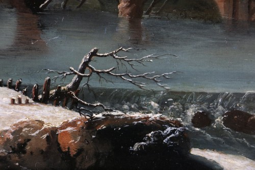 Antiquités -  Lively winter landscape, attributed to César Van Loo (1743-1821