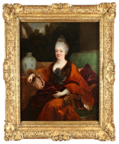 Nicolas de Largillierre or Largillière (1656-1746) workshop. Portrait of a lady of quality.   