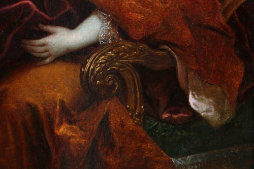 Louis XIV - Nicolas de Largillierre ou Largillière (1656-1746) atelier. Portrait d’une dame de qualité
