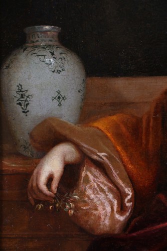Antiquités - Nicolas de Largillierre ou Largillière (1656-1746) atelier. Portrait d’une dame de qualité