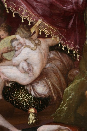 Renaissance - Minerva visiting the 9 muses, attributed to Adriaen van Stalbernt (1580-1662) 