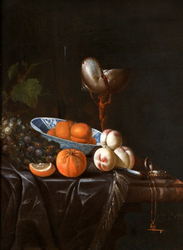 Huybert Van Westhoven (1642-1712)   Still life with fruit and preciou - Paintings & Drawings Style Louis XIV