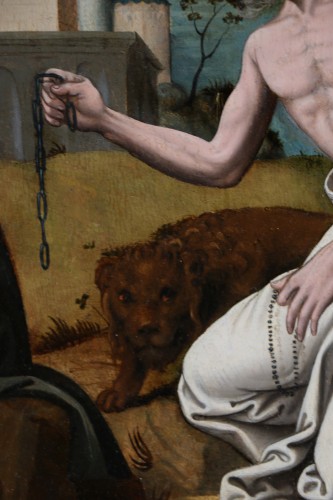 Antiquités - French school from the beginning of the 16th - Saint Jerome circa 1530