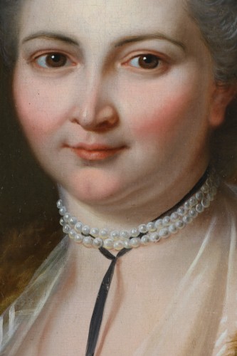 18th century - Attributed to Donat Nonotte(1708-1785).Presumed portrait of Marguerite Catherine Haynault
