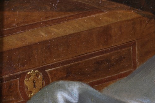 Attributed to Donat Nonotte(1708-1785).Presumed portrait of Marguerite Catherine Haynault - Louis XV