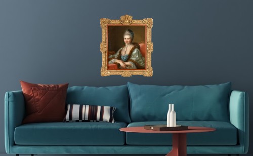 Antiquités - Attributed to Donat Nonotte(1708-1785).Presumed portrait of Marguerite Catherine Haynault