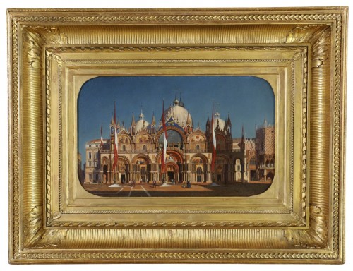 The Basilica of San Marco - 19th century school attributed to Ippolito Caffi