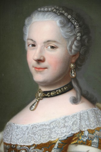Paintings & Drawings  - French School, 18th century, portrait of Queen Marie Leszczynska.  