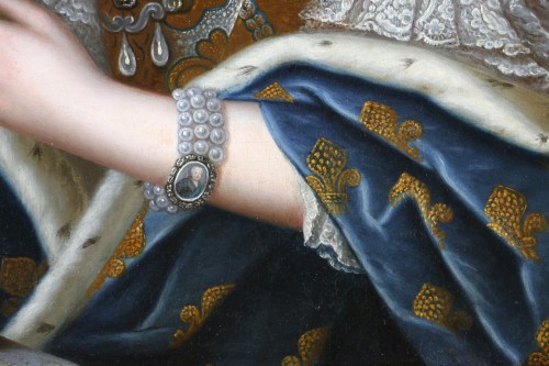 18th century - French School, 18th century, portrait of Queen Marie Leszczynska.  